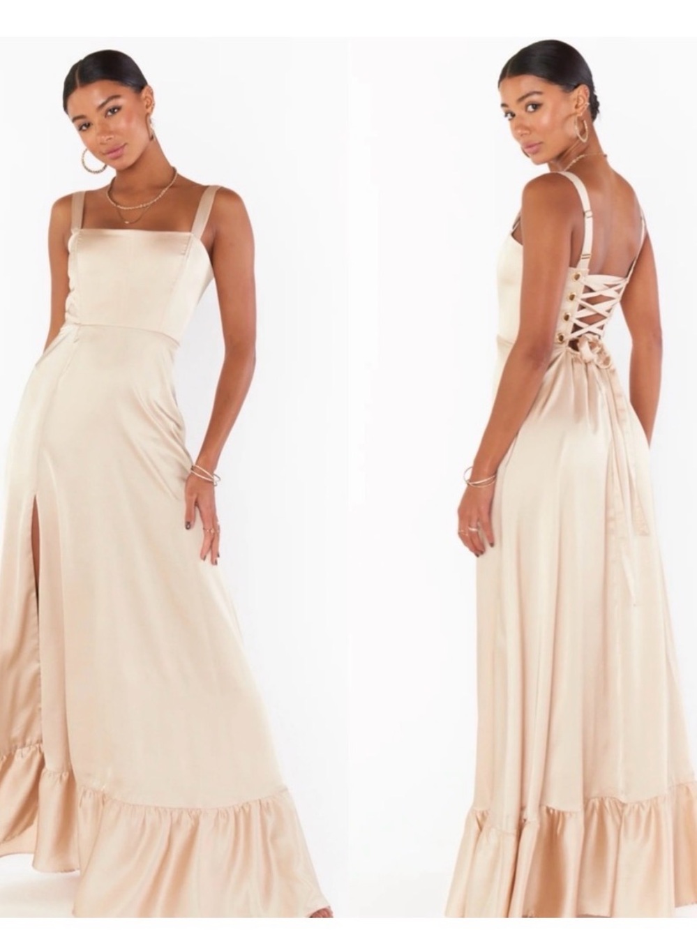 Show Me Your MuMu Clarissa corset dress in champagne